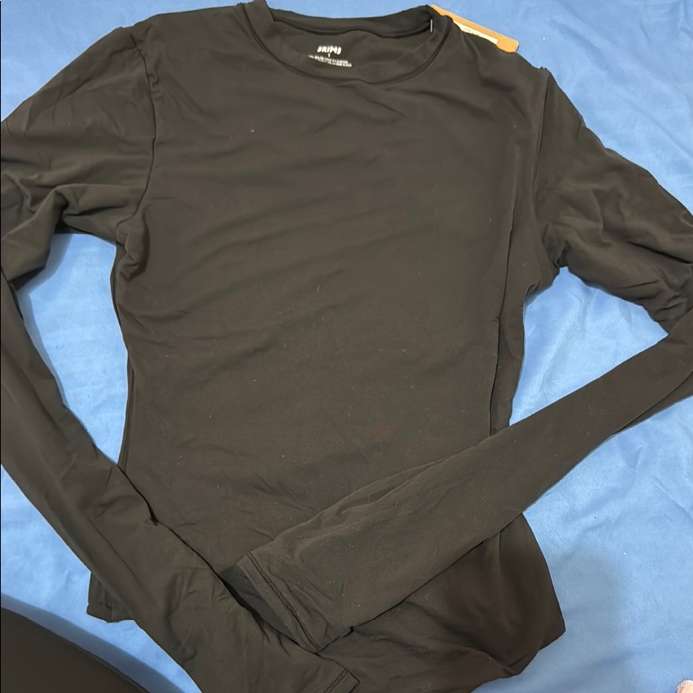 SKIMS Black Long Sleeve Bodysuit